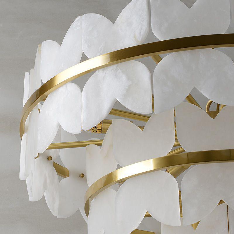 Patanga Alabaster Chandelier Light - 23.6" x 14.2" / 60 x 36cmBlushlighting