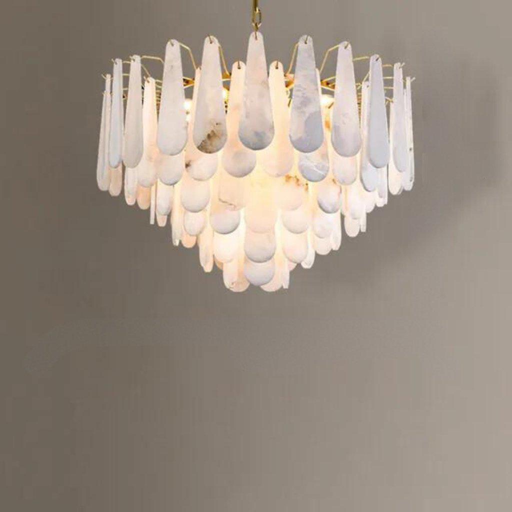 Patra Alabaster Chandelier Light-31.5" x 21.6" / 80 x 55cm-Blushlighting