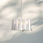 Pauilla Clear Glass Pendant-Polished Nickel-