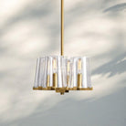 Pauilla Clear Glass Pendant-Lacquered Brass-