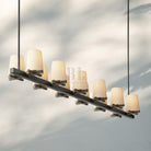Pauilla Fabric Shade Linear Chandelier 49" 60”-