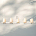 Pauilla Fabric Shade Linear Chandelier 49" 60”-49'' 10-Light-Polished Nickel-