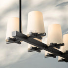 Pauilla Fabric Shade Linear Chandelier 49" 60”-