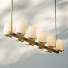 Pauilla Fabric Shade Linear Chandelier 49" 60”-