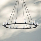 Pauilla Modern Clear Glass Round Chandelier 36'' 48‘’ 60‘’-
