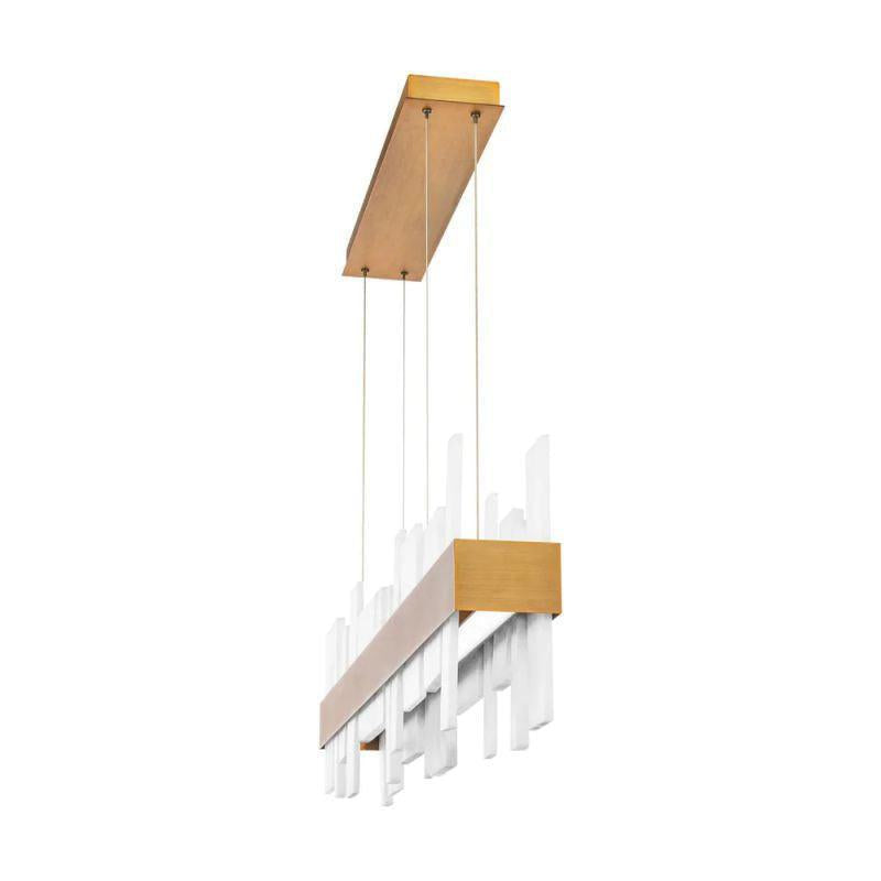 AcropBUis 46in LED Linear Alabaster Chandelier