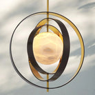 Pearl Alabaster Modern Round Chandelier-Blushlighting