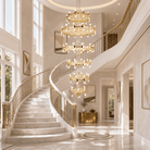 Pearl Net Modern Sculptural Ring Chandelier - Blushlighting