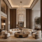 Pearl Net Modern Sculptural Ring Chandelier - Blushlighting
