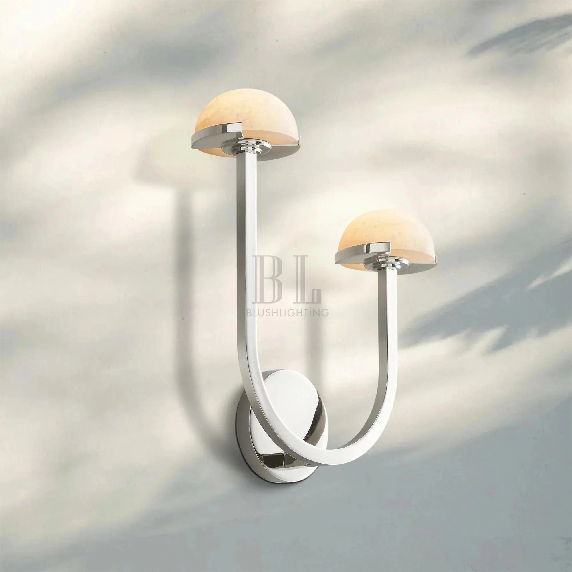 Pedrea Alabaster Double Wall Sconce - Blushlighting