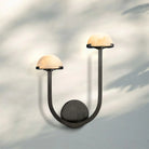Pedrea Alabaster Double Wall Sconce-Right-Bronze-