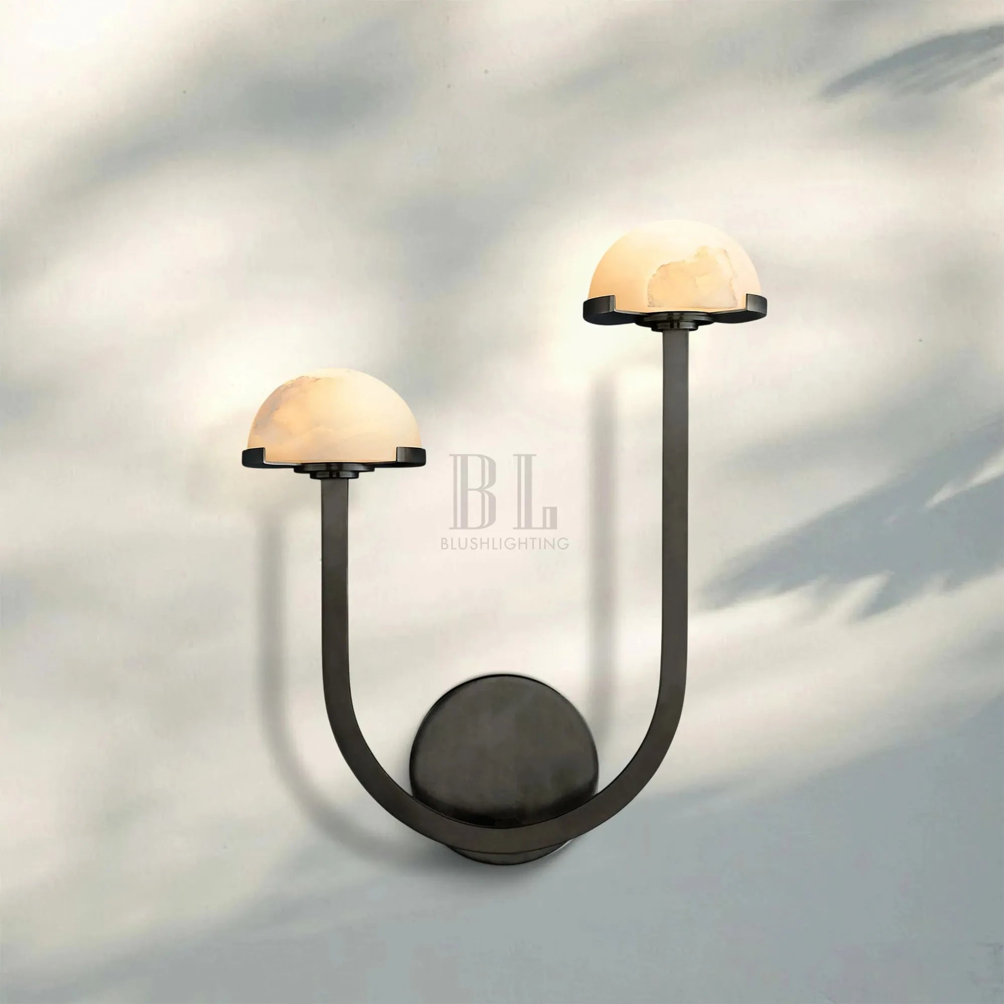 Pedrea Alabaster Double Wall Sconce - Blushlighting