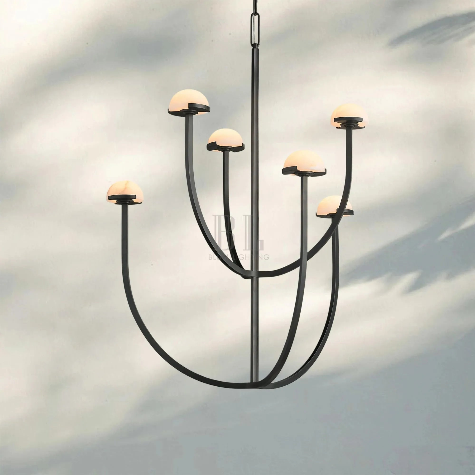 Pedrea Alabaster Round Chandelier 24'' 32'' 40'' - Blushlighting