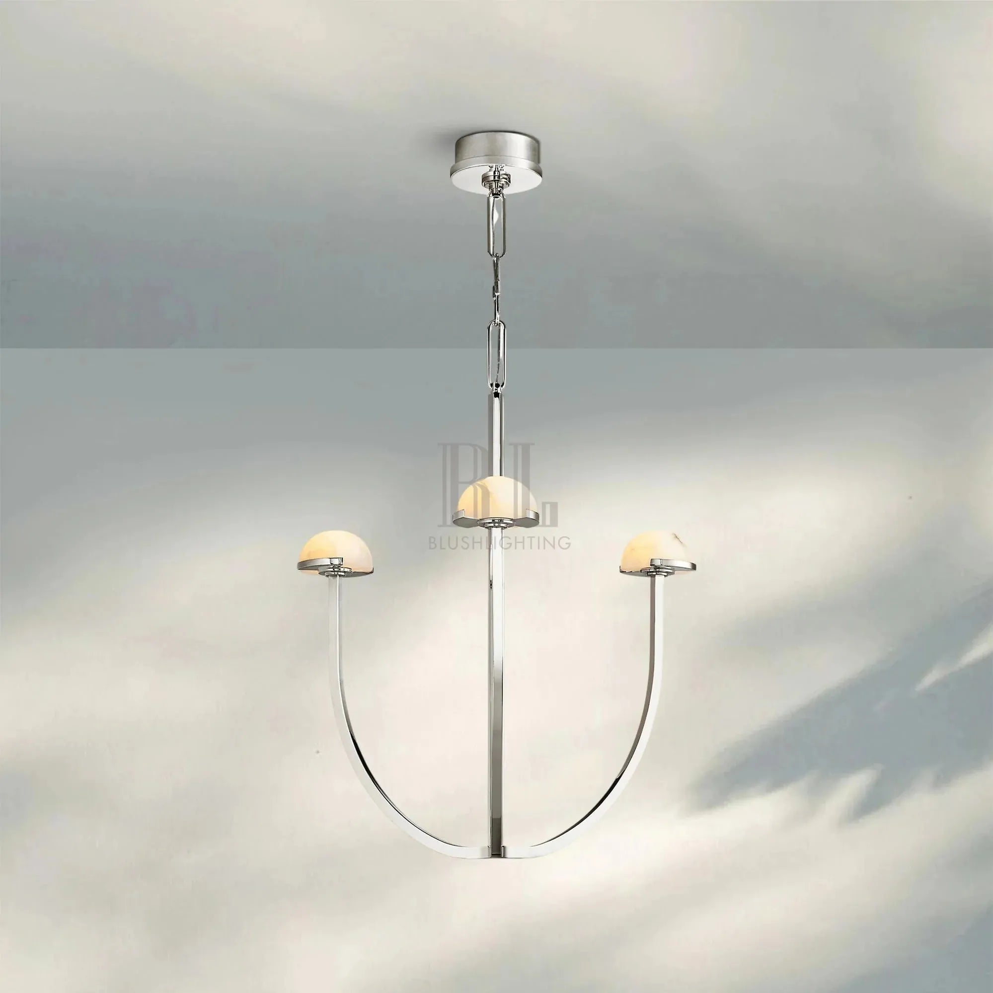Pedrea Alabaster Round Chandelier 24'' 32'' 40'' - Blushlighting