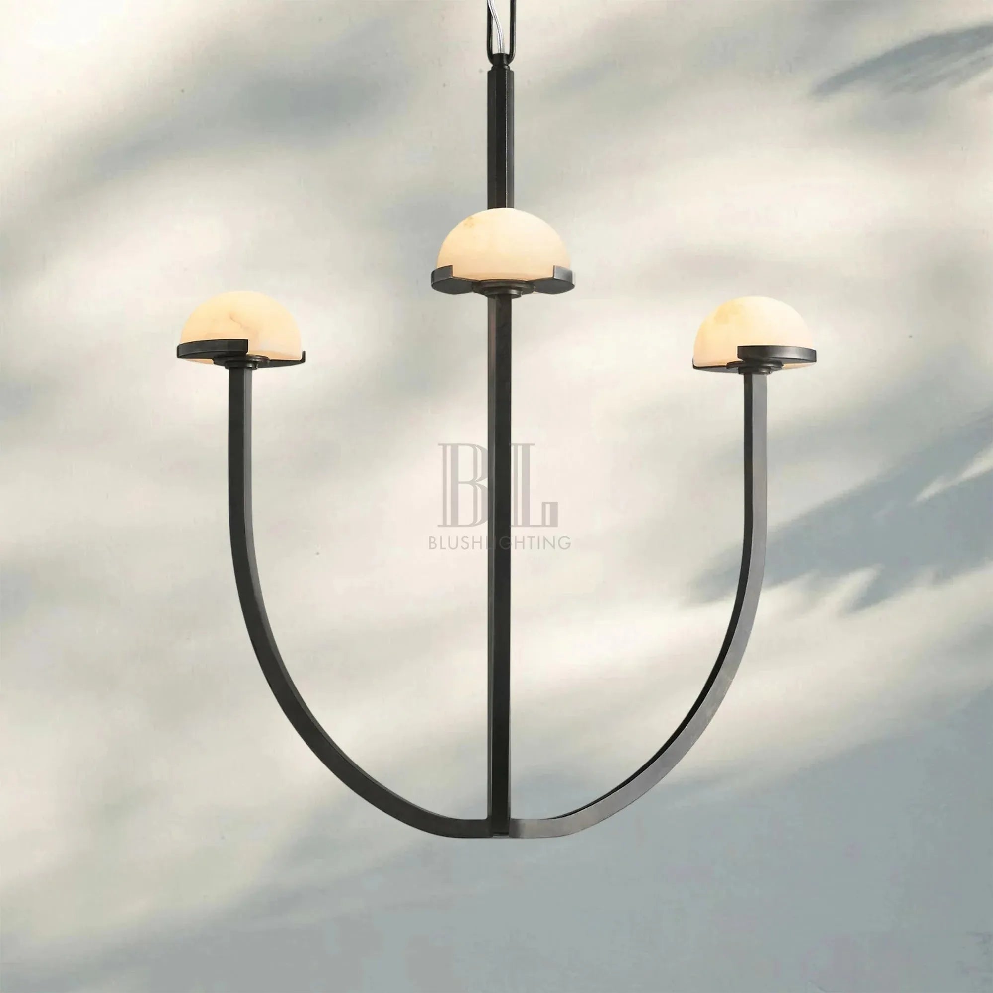 Pedrea Alabaster Round Chandelier 24'' 32'' 40'' - Blushlighting