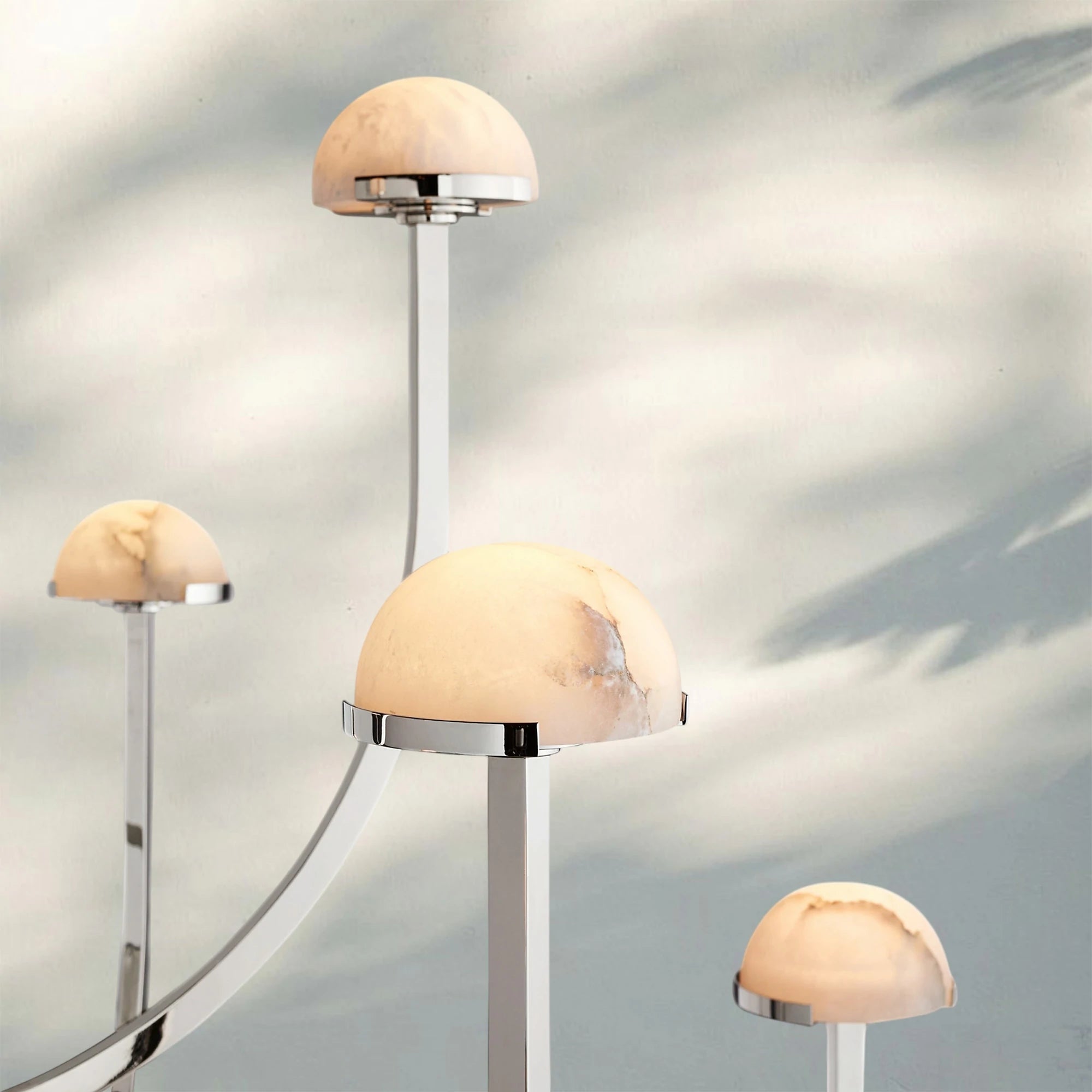 Pedrea Alabaster Round Chandelier 24'' 32'' 40''-