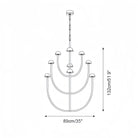 Pedrea Alabaster Round Chandelier 24'' 32'' 40''-
