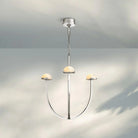 Pedrea Alabaster Round Chandelier 24'' 32'' 40''-24'' 3-Light-Polished Nickel-