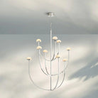 Pedrea Alabaster Round Chandelier 24'' 32'' 40''-40'' 9-Light-Polished Nickel-