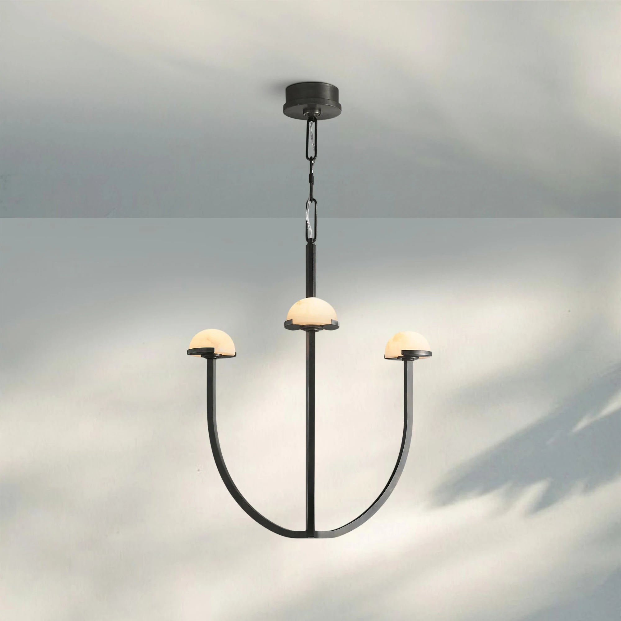 Pedrea Alabaster Round Chandelier 24'' 32'' 40''-