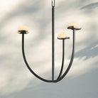 Pedrea Alabaster Round Chandelier 24'' 32'' 40''-24'' 3-Light-Bronze-