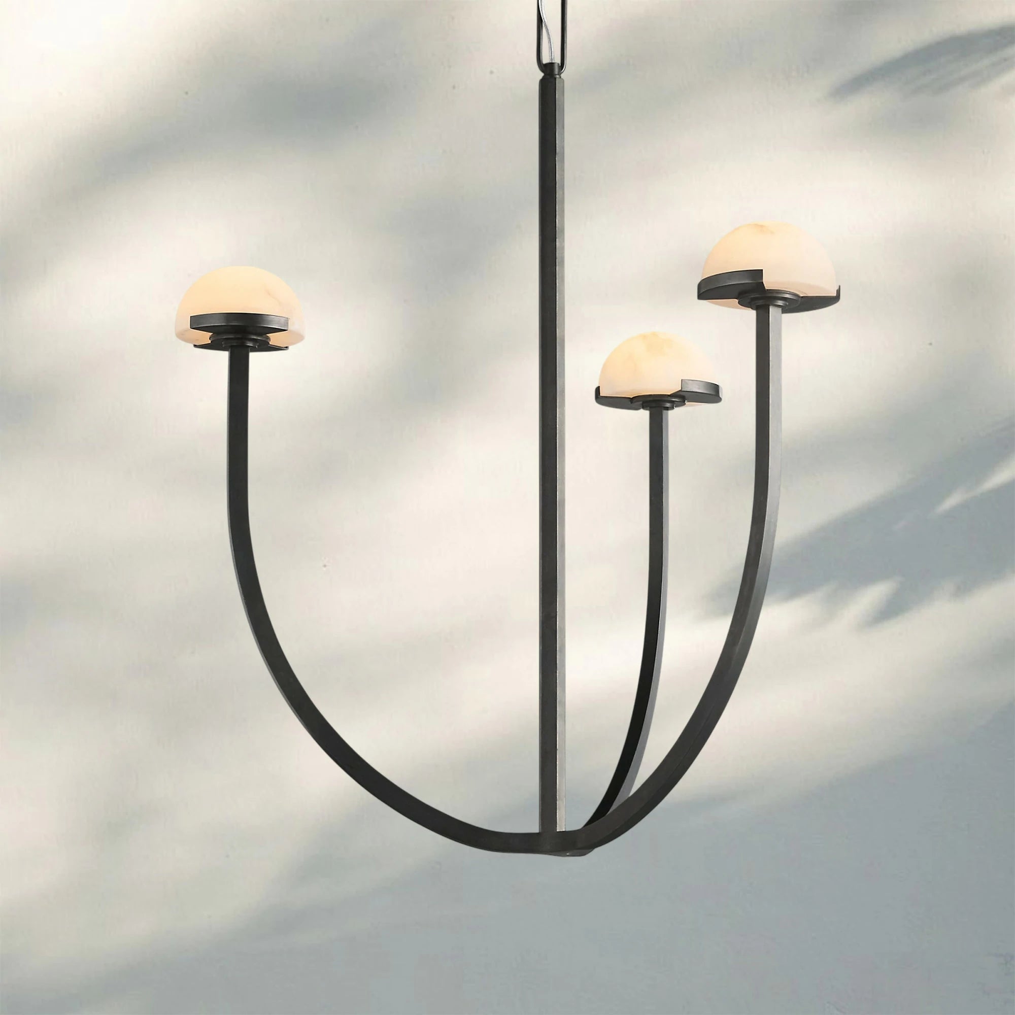 Pedrea Alabaster Round Chandelier 24'' 32'' 40''-24'' 3-Light-Bronze-