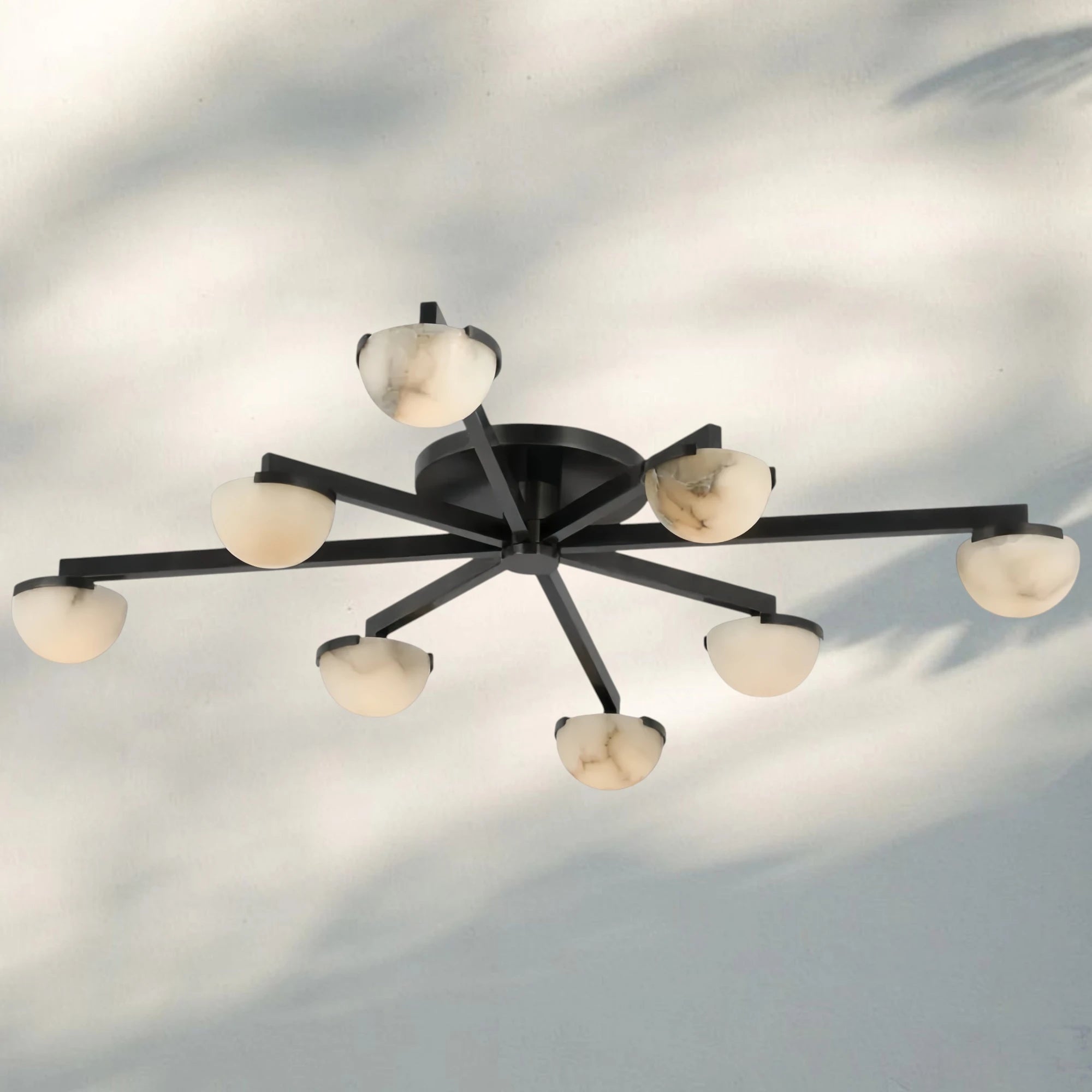 Pedrea Alabaster Wearstler Large Staggered Arm Flush Mount - Blushlighting