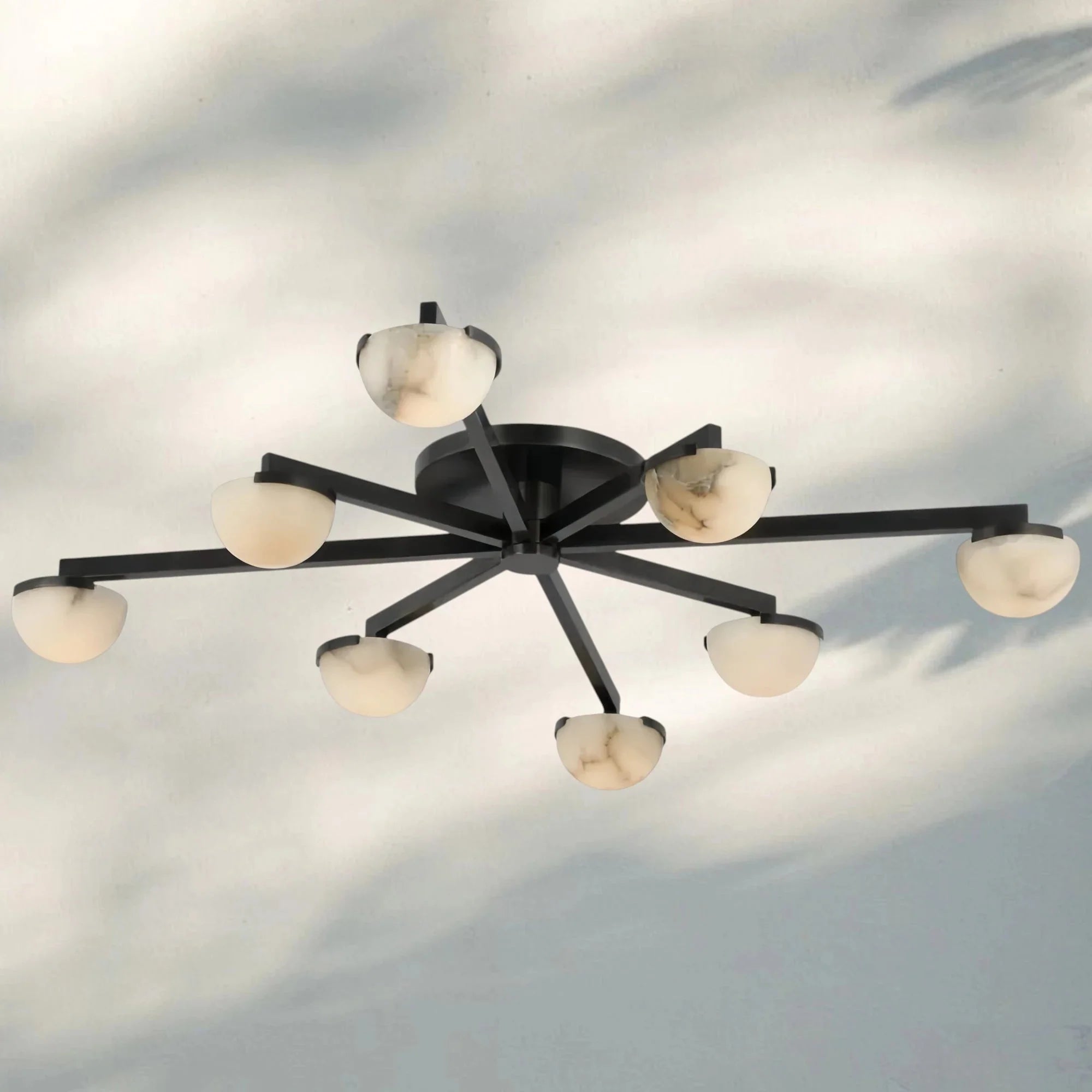 Pedrea Alabaster Wearstler Large Staggered Arm Flush Mount - Blushlighting