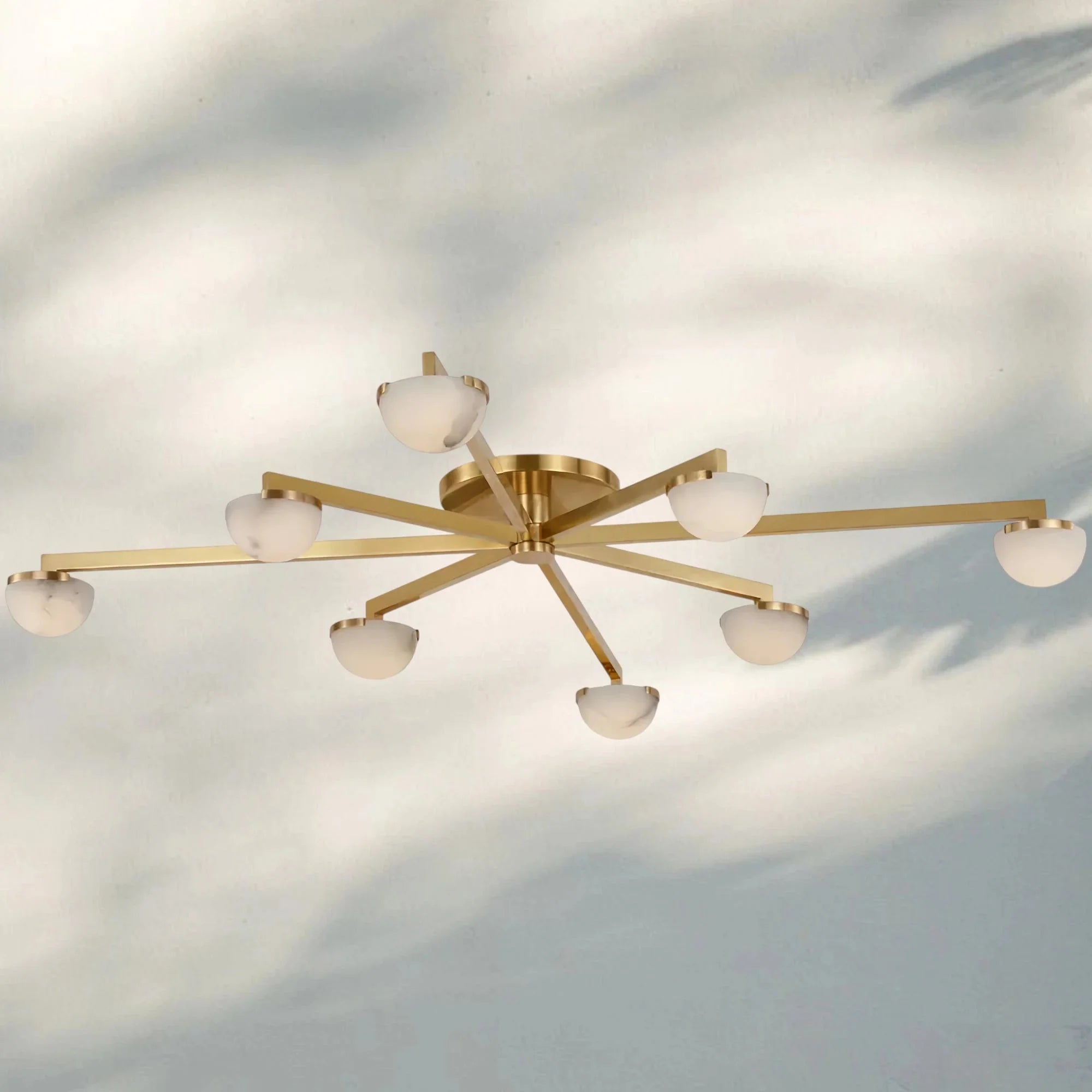 Pedrea Alabaster Wearstler Large Staggered Arm Flush Mount - Blushlighting