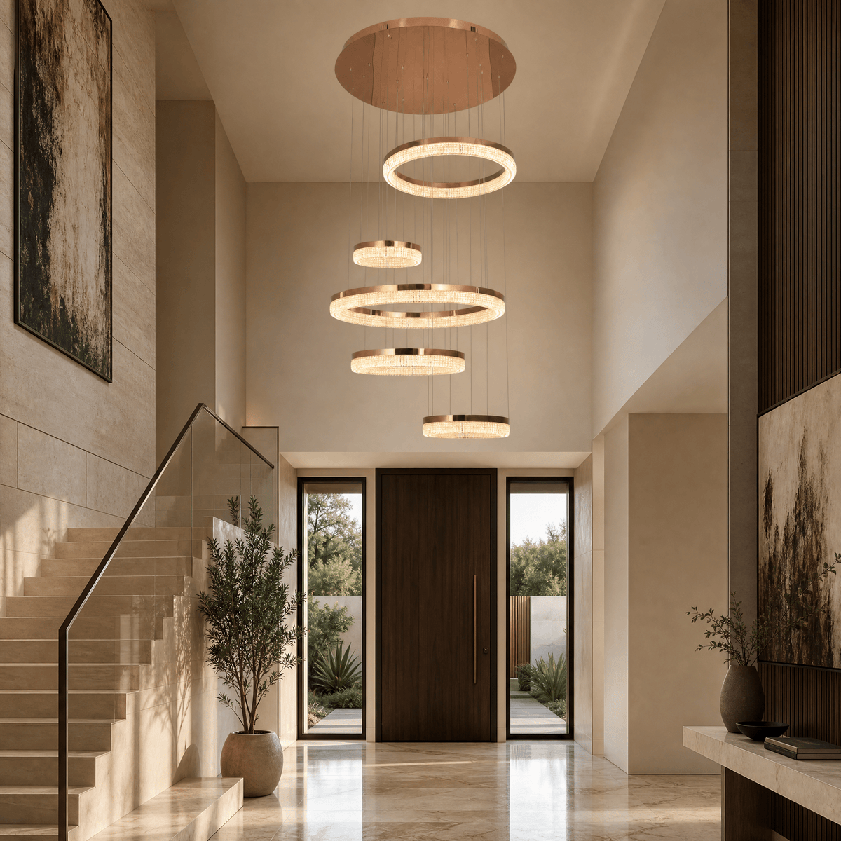 Penombra Ring Cascade Chandelier - Blushlighting