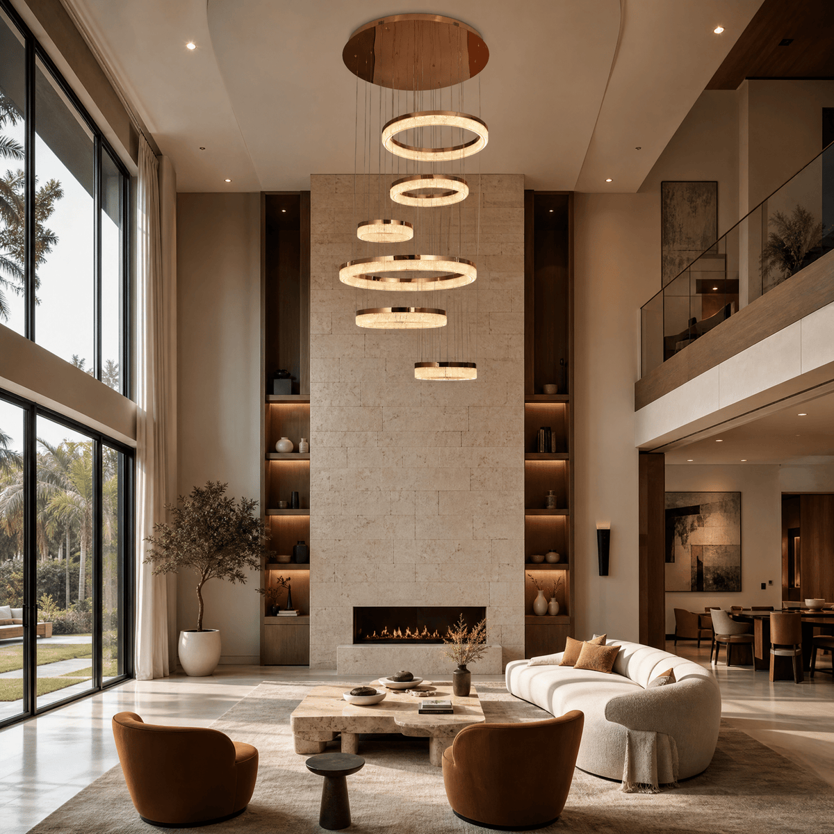 Penombra Ring Cascade Chandelier - Blushlighting