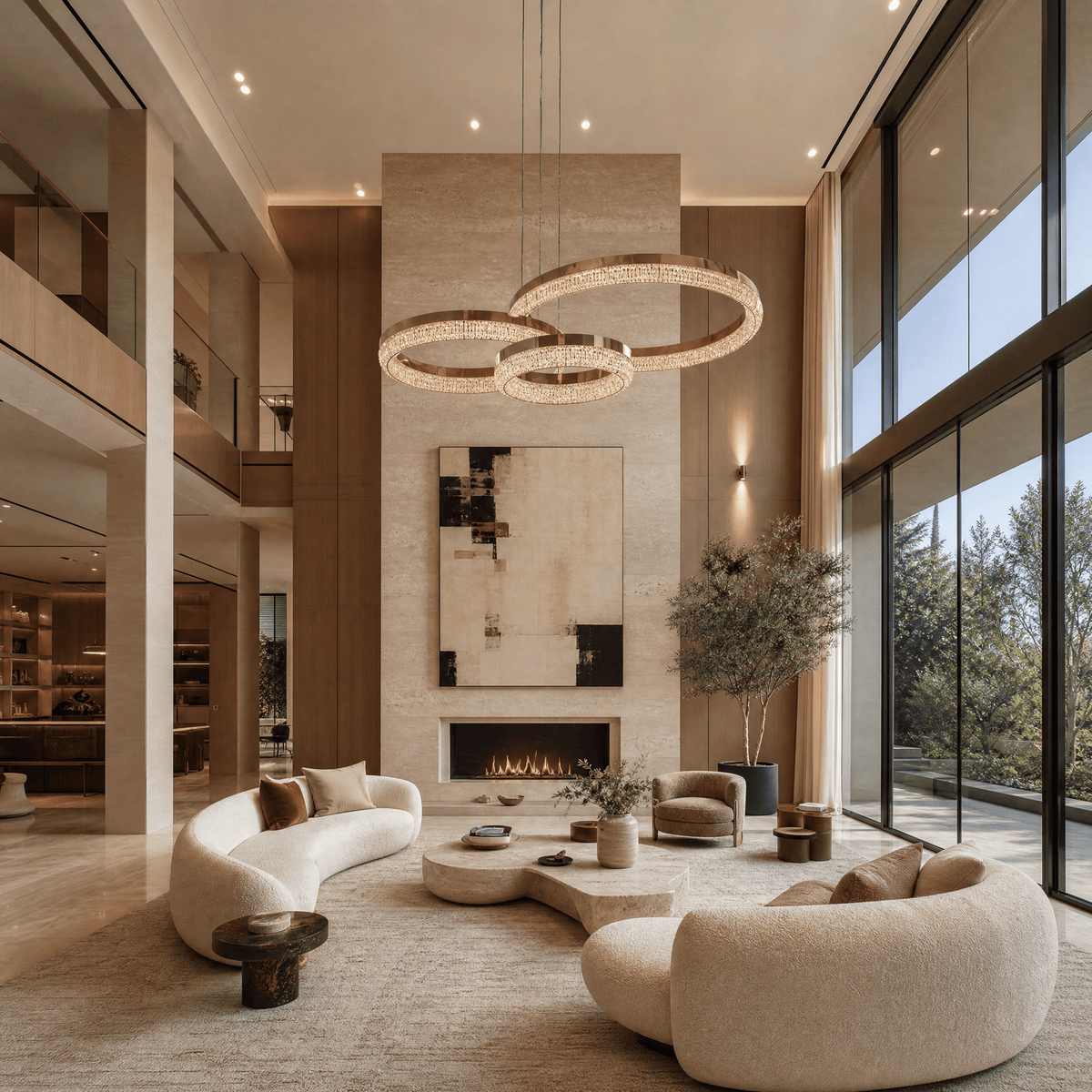 Penombra Ring Trio Chandelier - Blushlighting