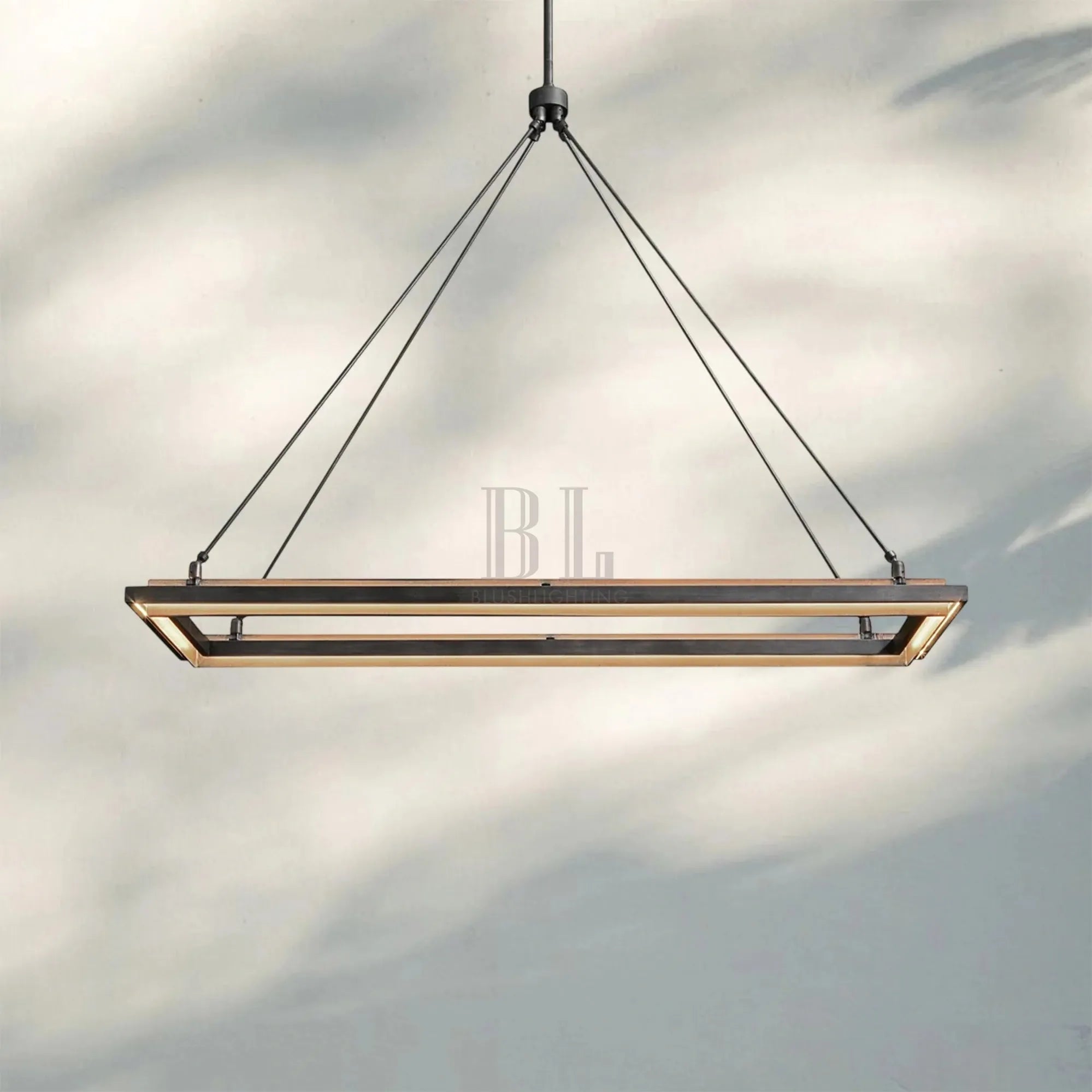 Peralte Rectangular Chandelier 48" 62“-Blushlighting