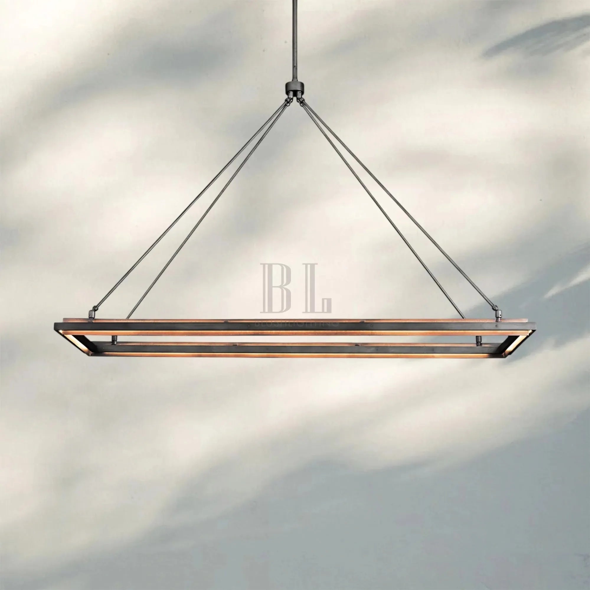 Peralte Rectangular Chandelier 48" 62“-60"-Blushlighting