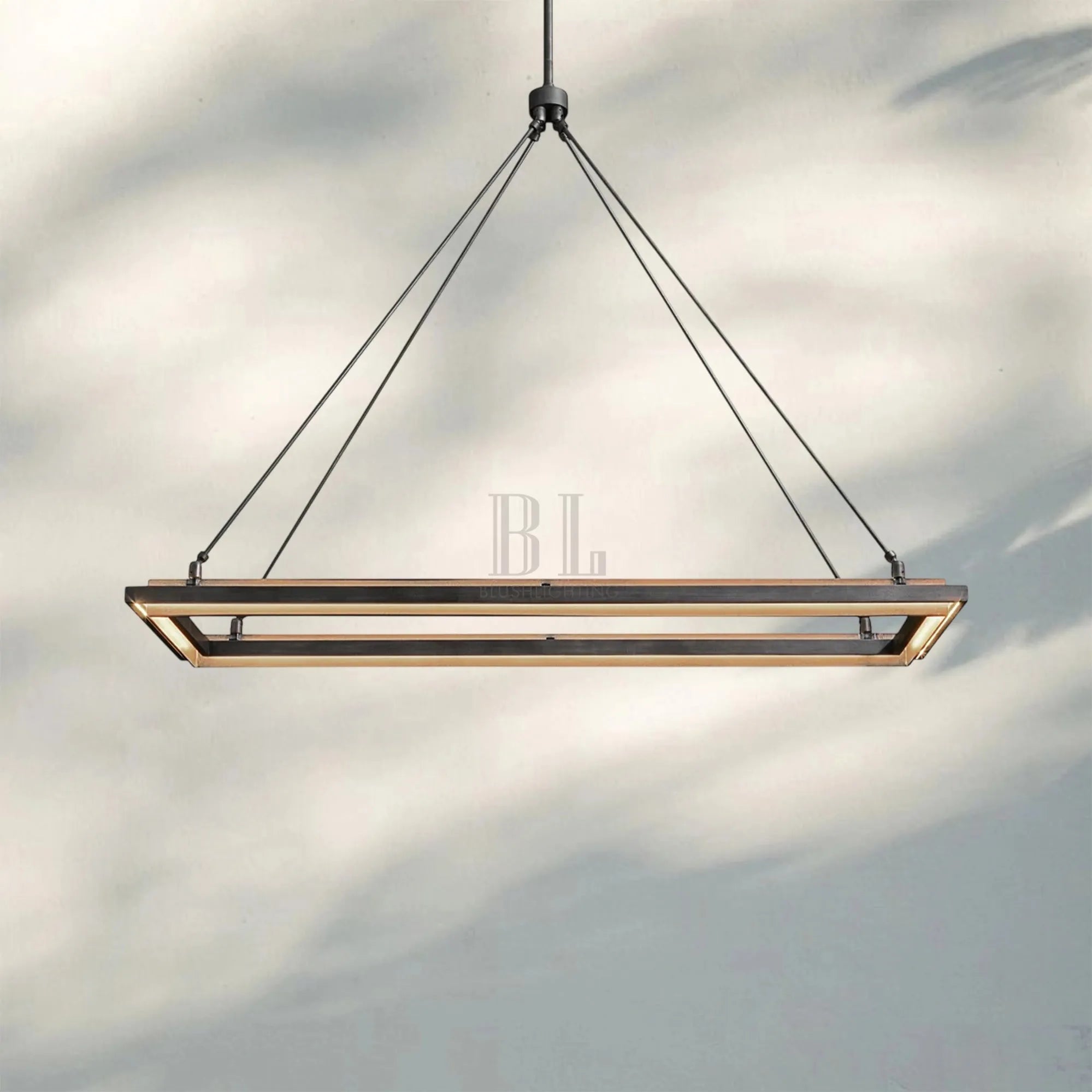 Peralte Rectangular Chandelier 48" 62“-Blushlighting