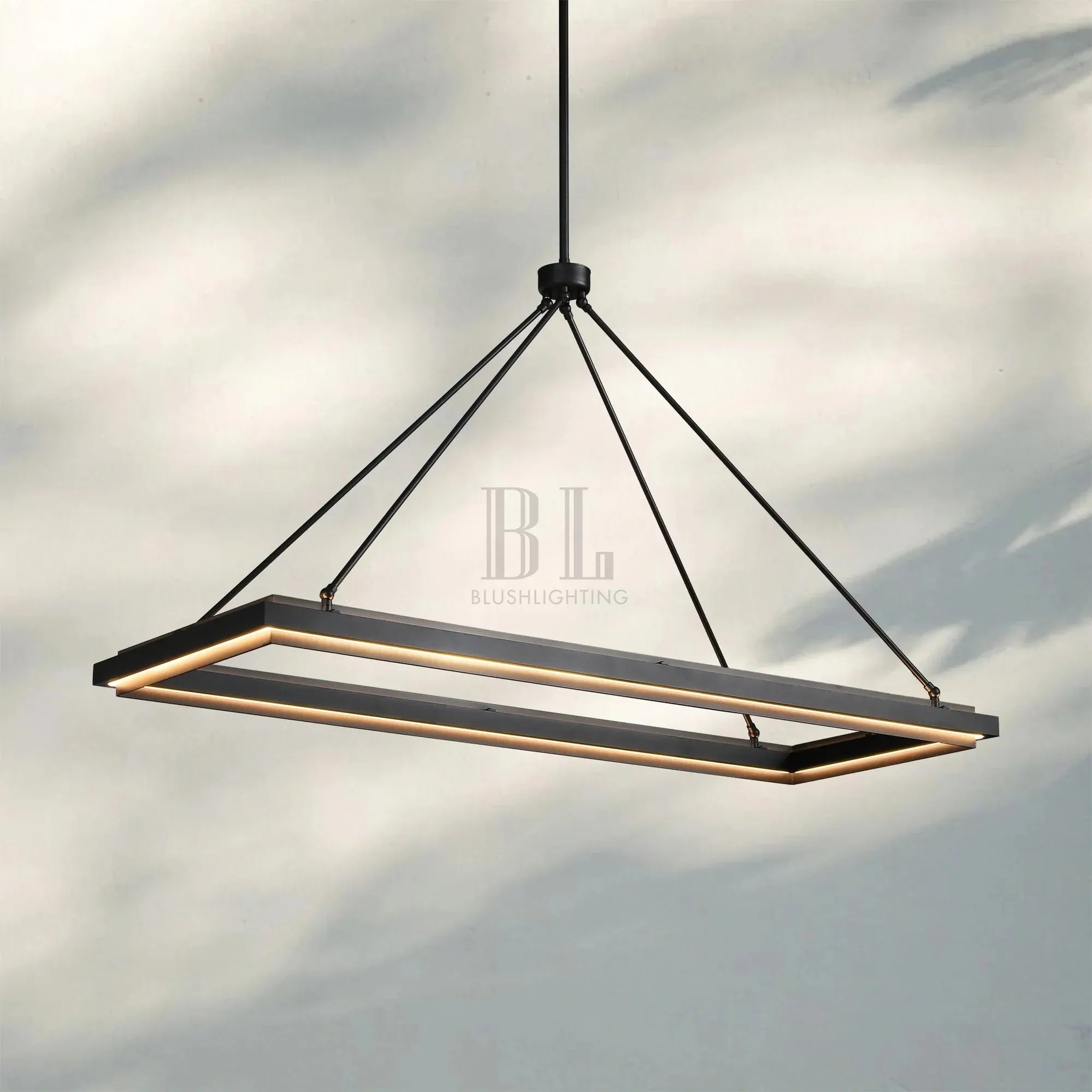 Peralte Rectangular Chandelier 48" 62“-48"-