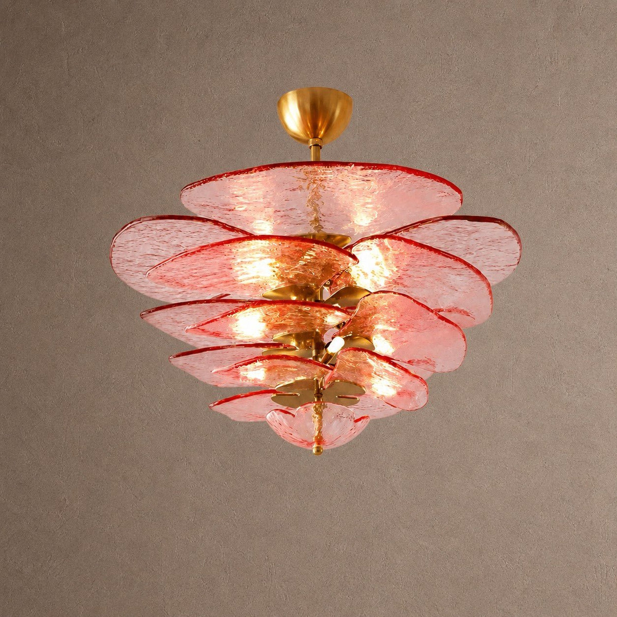 Petal Tiered Chandelier - PinkØ55 cm / 8 LightsBlushlighting