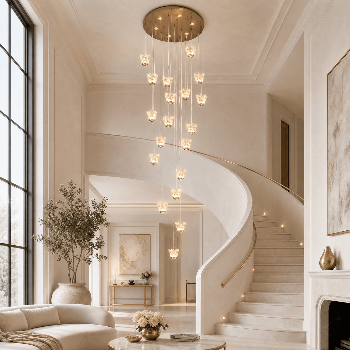 Petalia Modern Cluster Pendant Light 31.5" D - Blushlighting