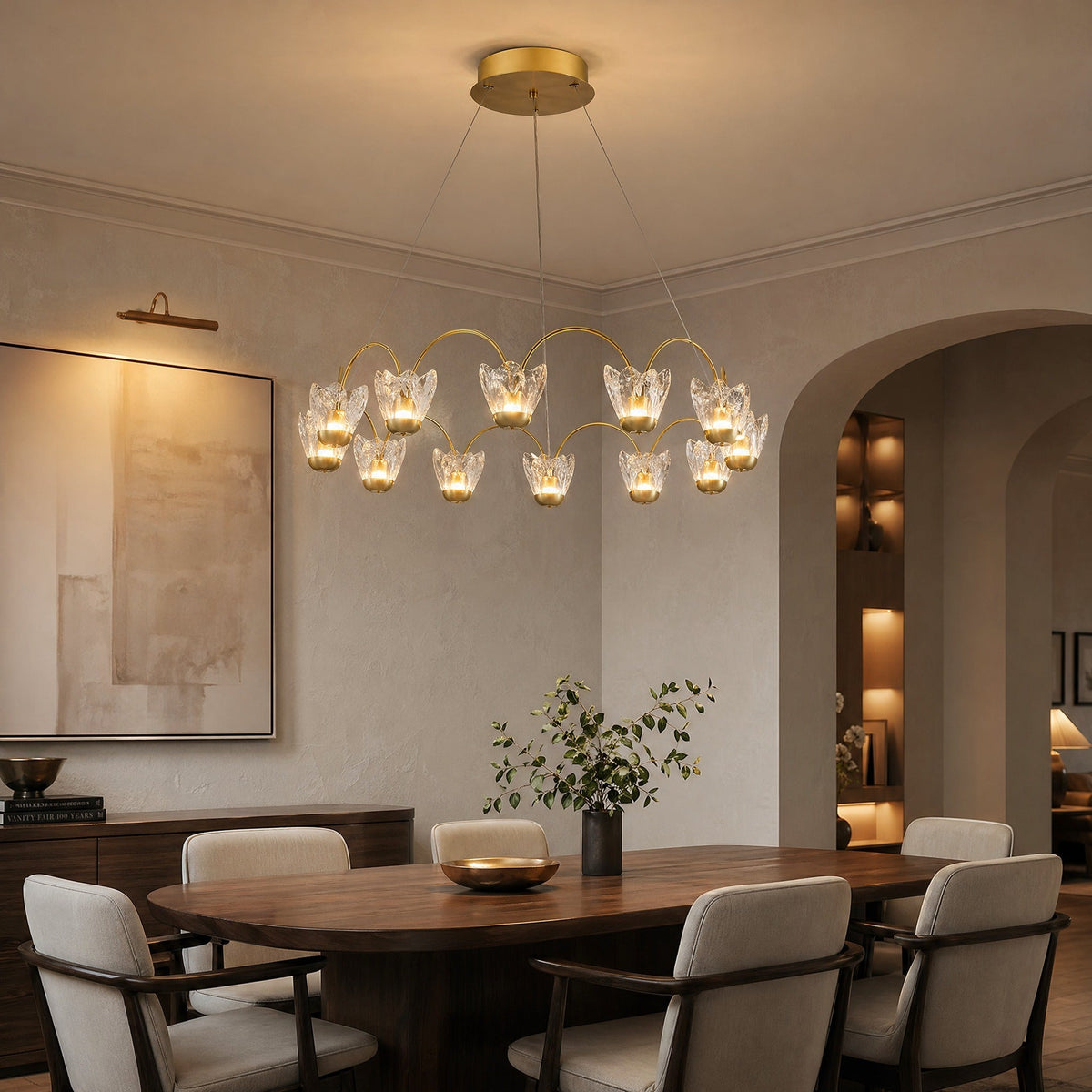 Petalia Modern Contemporary Pendant Light - Ø40.9" × H8.5" (Ø104 × H21.5 cm)Blushlighting