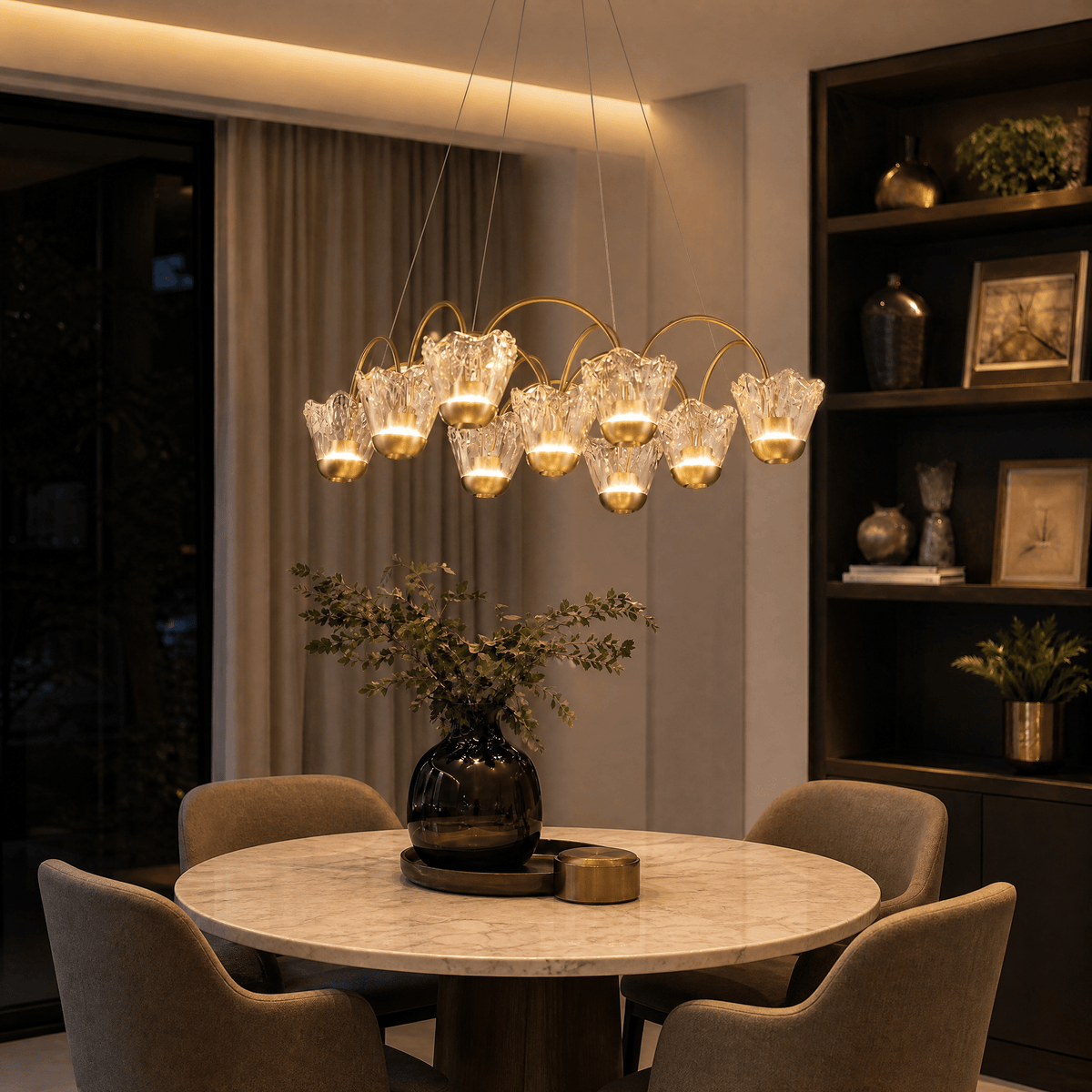 Petalia Modern Pendant Light L24" - Blushlighting