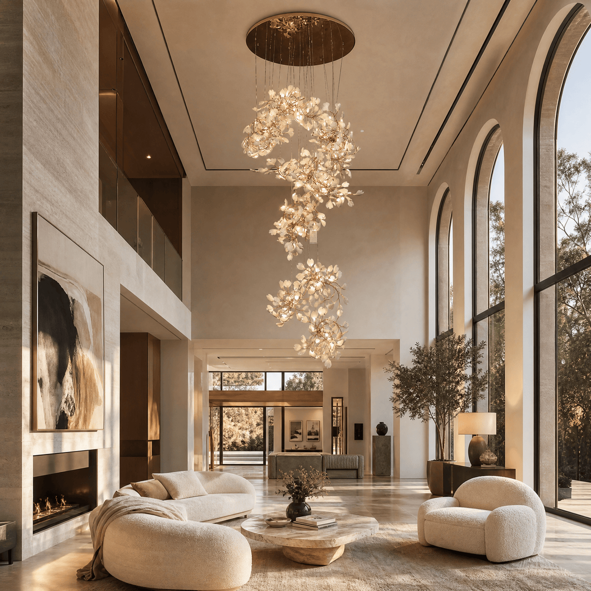 Petalo Ceramic Chandelier - Blushlighting