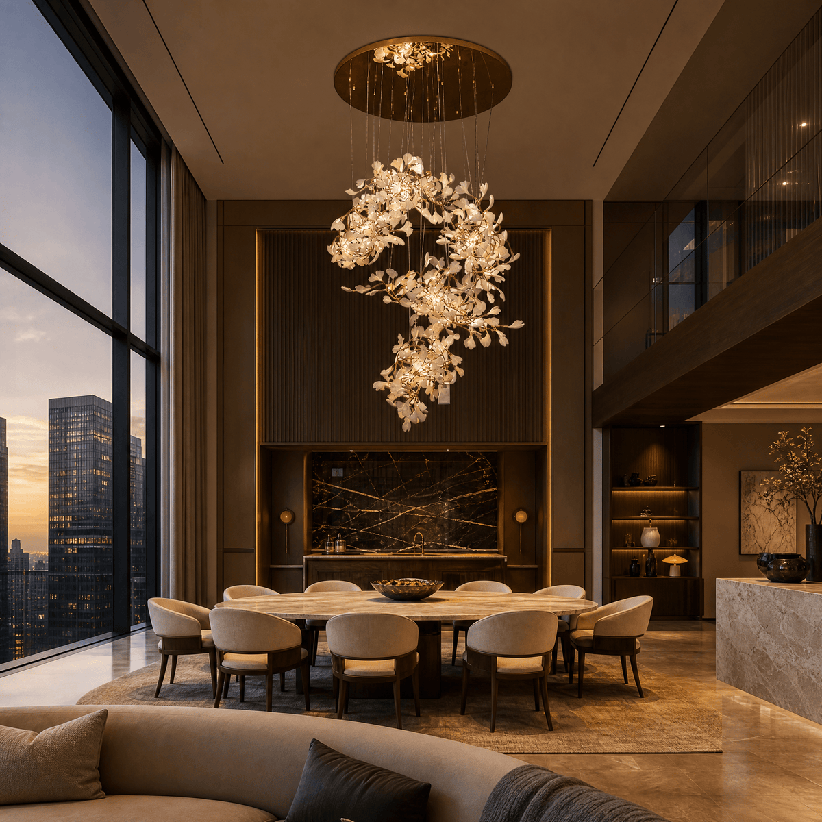 Petalo Ceramic Chandelier - Blushlighting