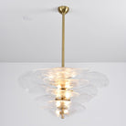 Petals Gold Murano Chandelier - 12-lights ∅ 26.3″ x H 11.4″Amber & GoldBlushlighting