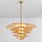 Petals Gold Murano Chandelier - 20-lights ∅ 39.4″ x H 21.7″Pink & GoldBlushlighting