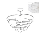 Petals Gold Murano Chandelier - 20-lights ∅ 39.4″ x H 21.7″Pink & GoldBlushlighting