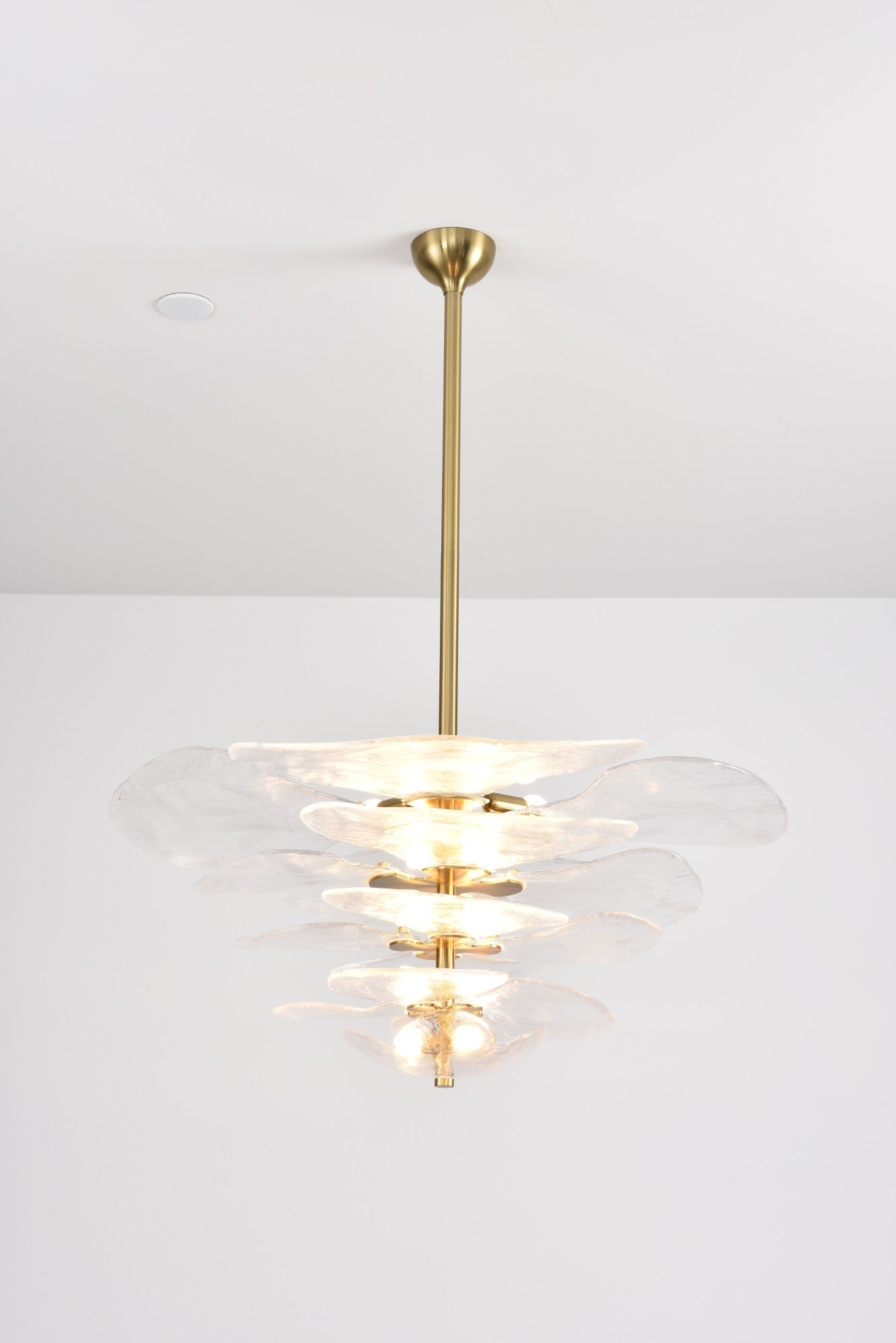 Petals Gold Murano Chandelier - 8-lights ∅ 21.6″ x H 8.6″Pink & GoldBlushlighting