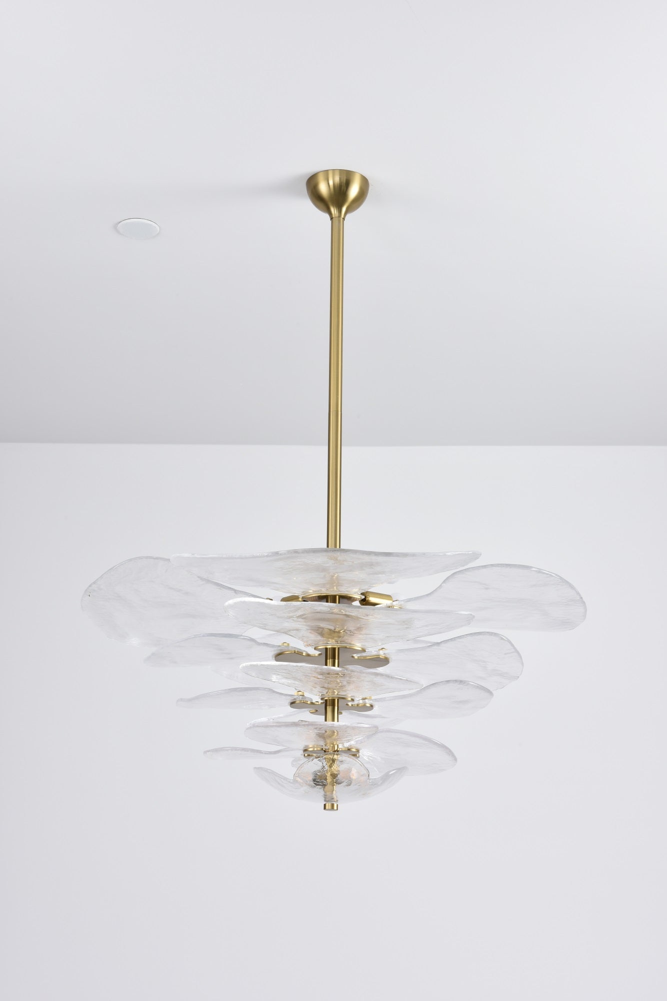 Petals Gold Murano Chandelier - 8-lights ∅ 21.6″ x H 8.6″Green & GoldBlushlighting