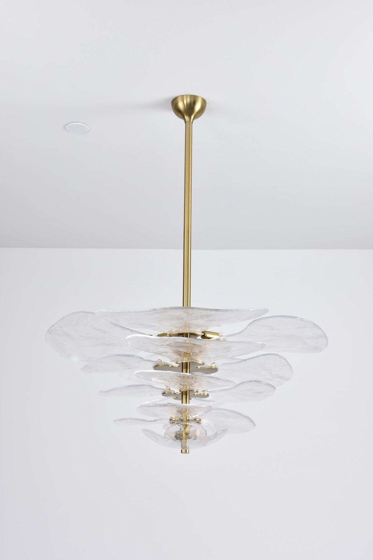 Petals Gold Murano Chandelier - 8-lights ∅ 21.6″ x H 8.6″Green & GoldBlushlighting