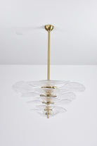 Petals Gold Murano Chandelier - 8-lights ∅ 21.6″ x H 8.6″Green & GoldBlushlighting