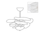 Petals Gold Murano Chandelier - 8-lights ∅ 21.6″ x H 8.6″Amber & GoldBlushlighting